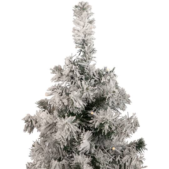 3ft. Pre-Lit Heavy Flocked Pine Artificial Christmas Tree, Warm White LED Lights